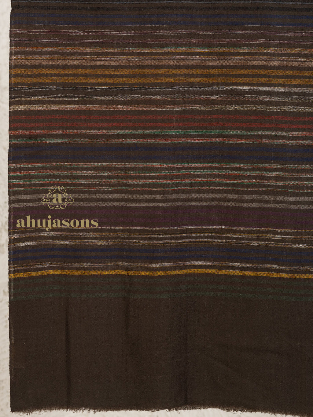 Brown Handloom Pure Pashmina Stole — Ekat Stole in sublime finish