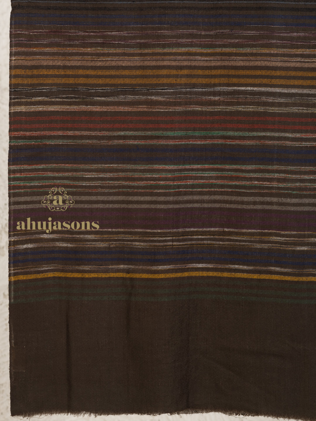 Brown Handloom Pure Pashmina Stole — Ekat Stole in sublime finish