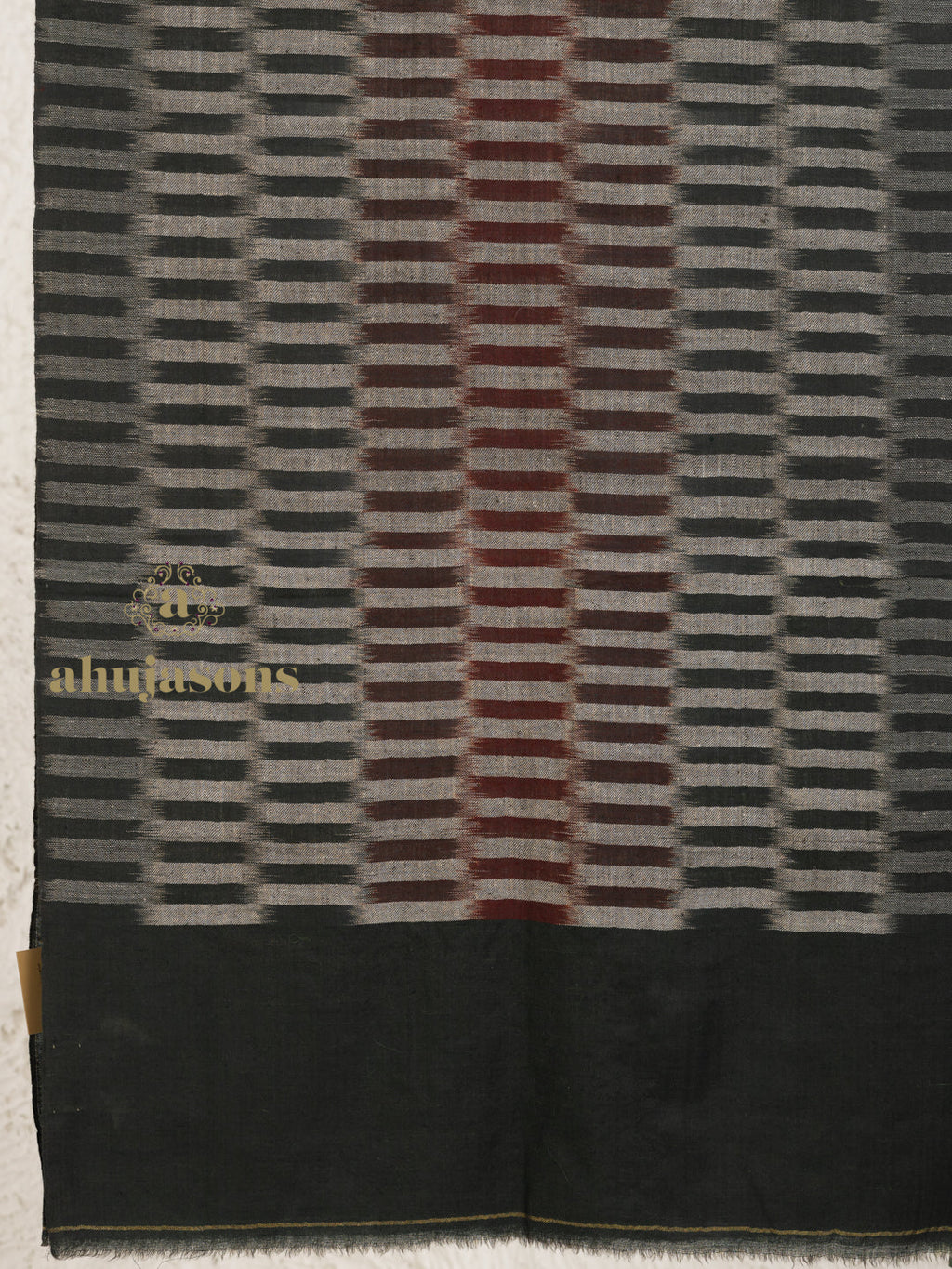 Black Handloom Pure Pashmina Stole showcasing elegant Ekat Stole