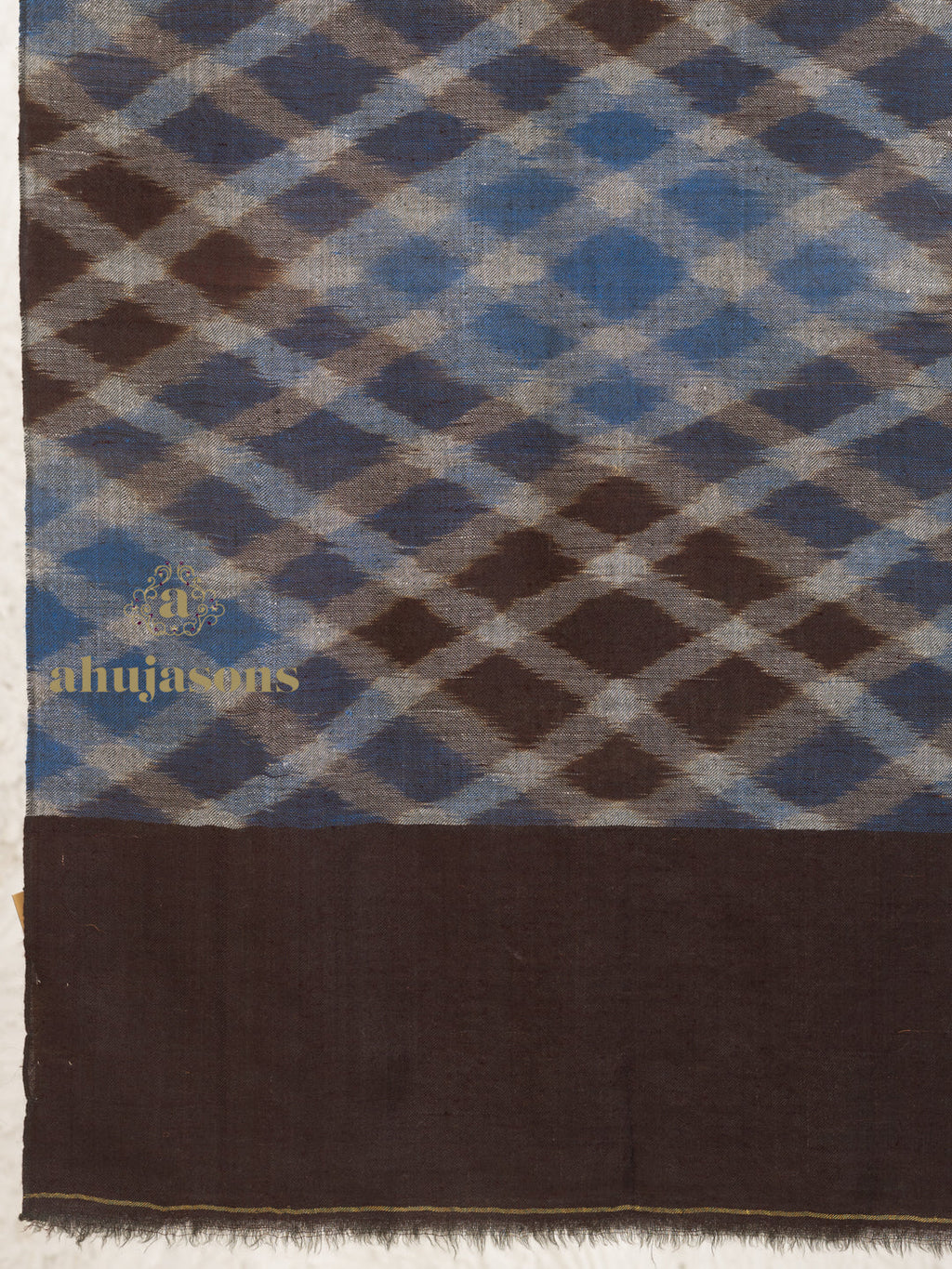 Brown Handloom Pure Pashmina Stole — Ekat Stole in delicate finish