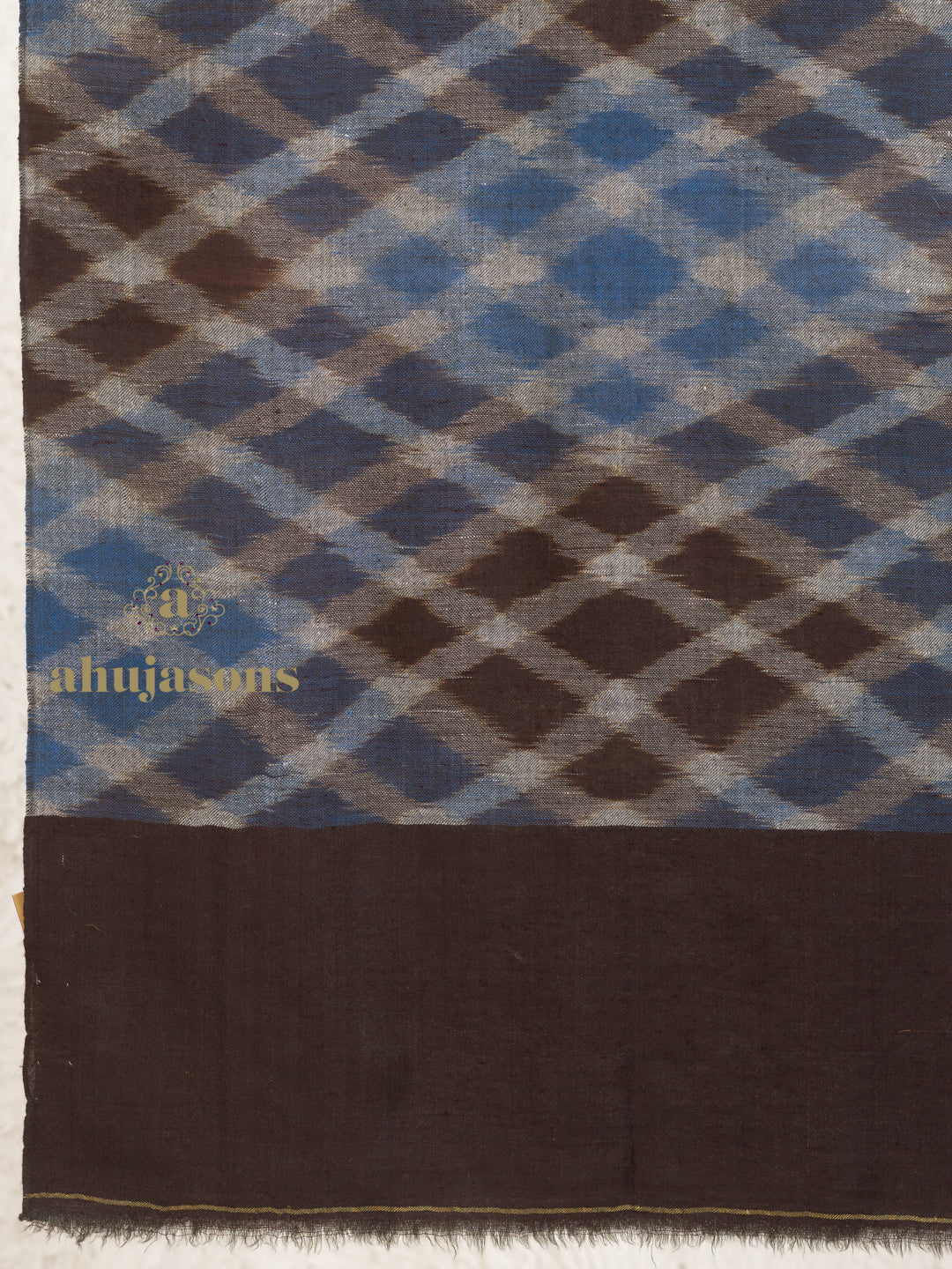 Brown Handloom Pure Pashmina Stole — Ekat Stole in delicate finish