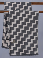 Beige & Grey Zigzag Muffler