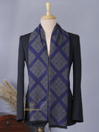 Blue Zigzag Check Muffler