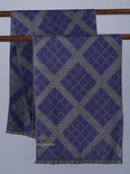 Blue Zigzag Check Muffler