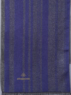 Blue Solid Stripe Muffler