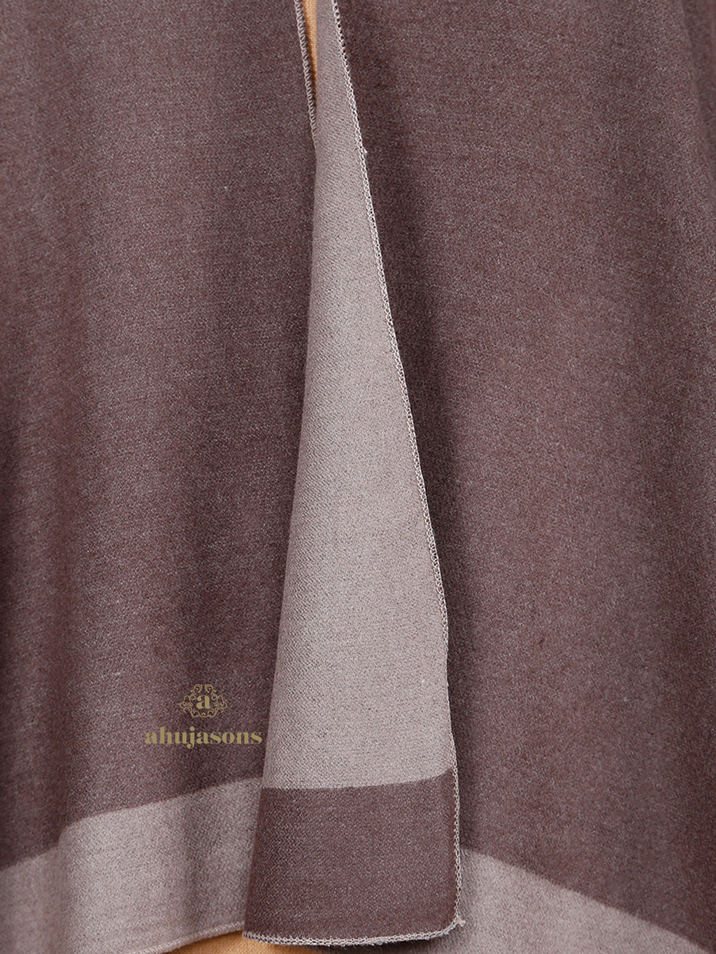 Brown Solid Women Poncho