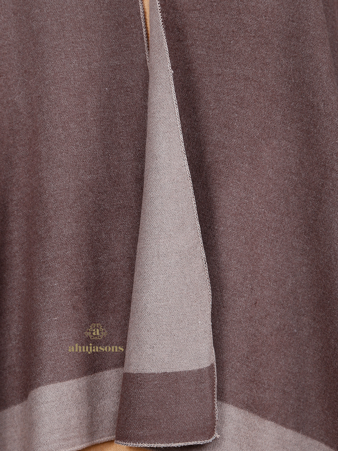 Brown Solid Women Poncho