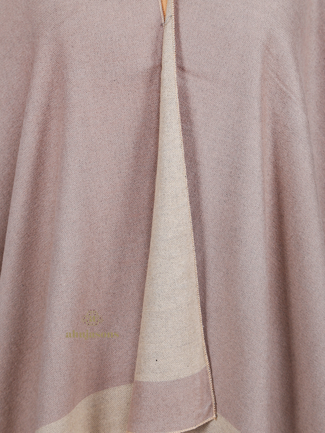 Beige Solid Women Poncho