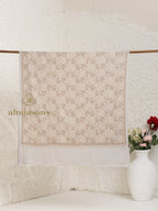 Beige Woollen Shawl — Full Jama Embroidery Woollen in sublime finish