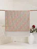 Beige Woollen Shawl showcasing artisanal Full Jama Embroidery