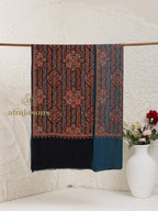 Blue Woollen Shawl — Hand-finished Jama