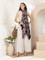 Black Woollen Shawl — Jama Woollen in hand-finished finish