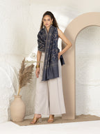 Blue Woollen Shawl — Refined Kaani Weave