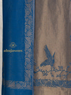 Blue Woollen Shawl adorned with elegant Moonlight Pattern Woollen detailing