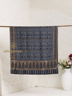 Blue Woollen Shawl — Kaani Weave With Zari Woollen in intricate finish