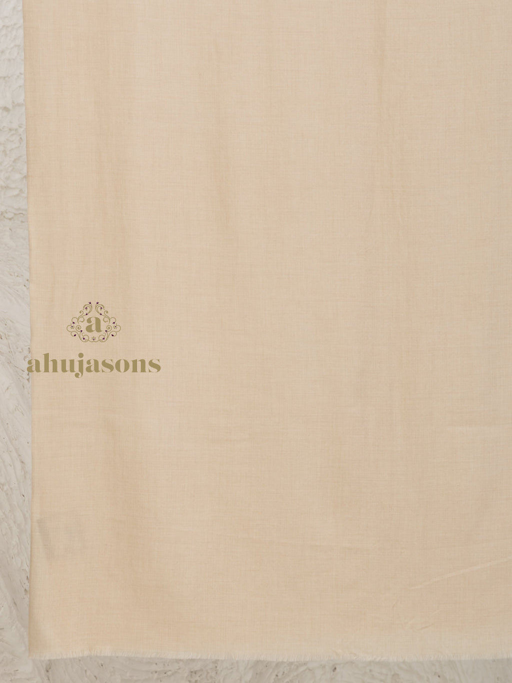 Beige Handloom Pure Pashmina Shawl showcasing masterful Solid