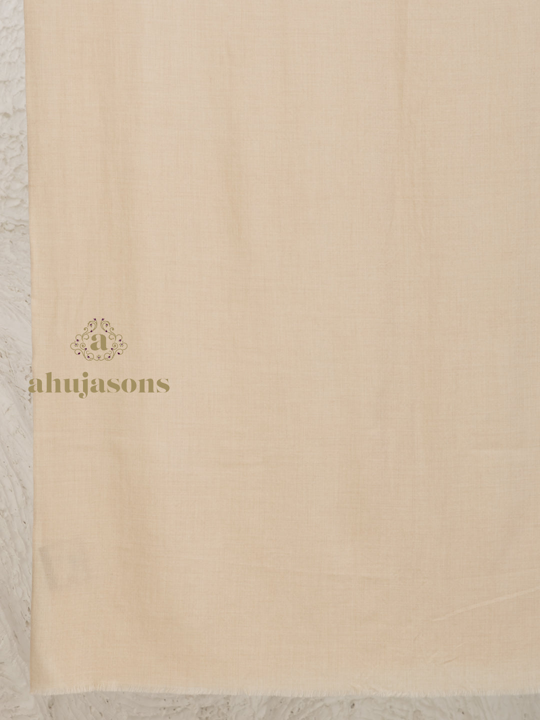Beige Handloom Pure Pashmina Shawl showcasing masterful Solid