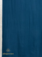 Blue Handloom Pure Pashmina Shawl — Solid in refined finish