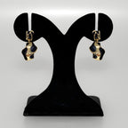 Black And Gold Abstract Danglers