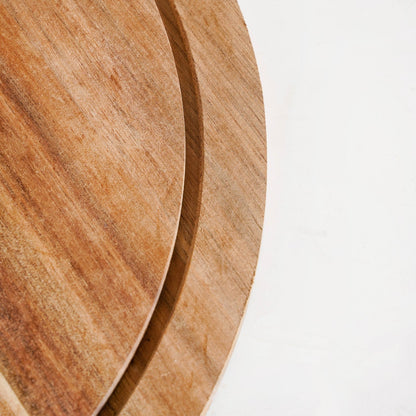 Acacia Wood Dessert Stand With Cloche 10 Inch