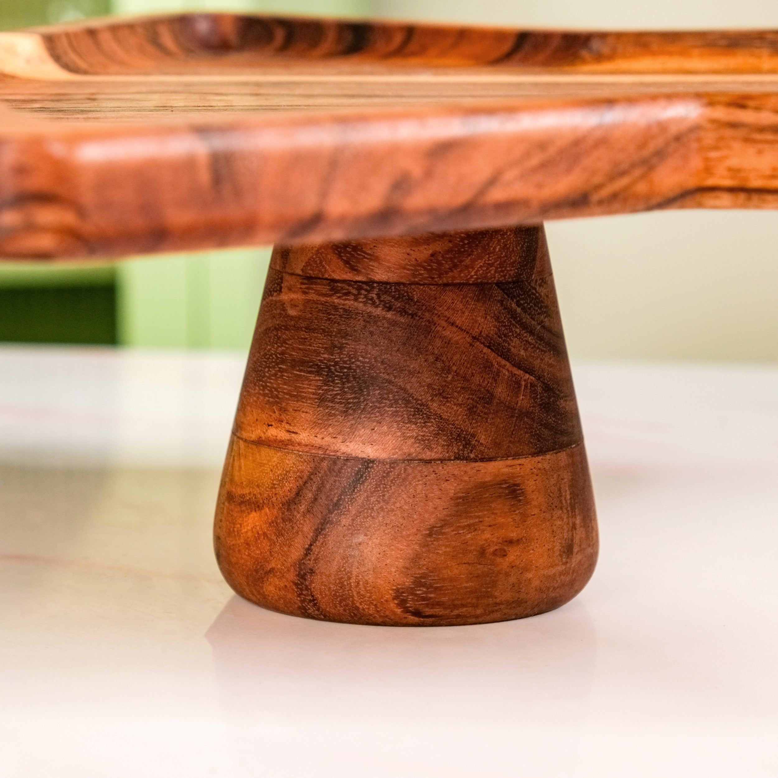 Acacia Star Dessert Cake Stand 34x33cm