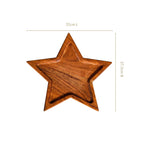 Acacia Wood Star Serving Platter 31x27cm