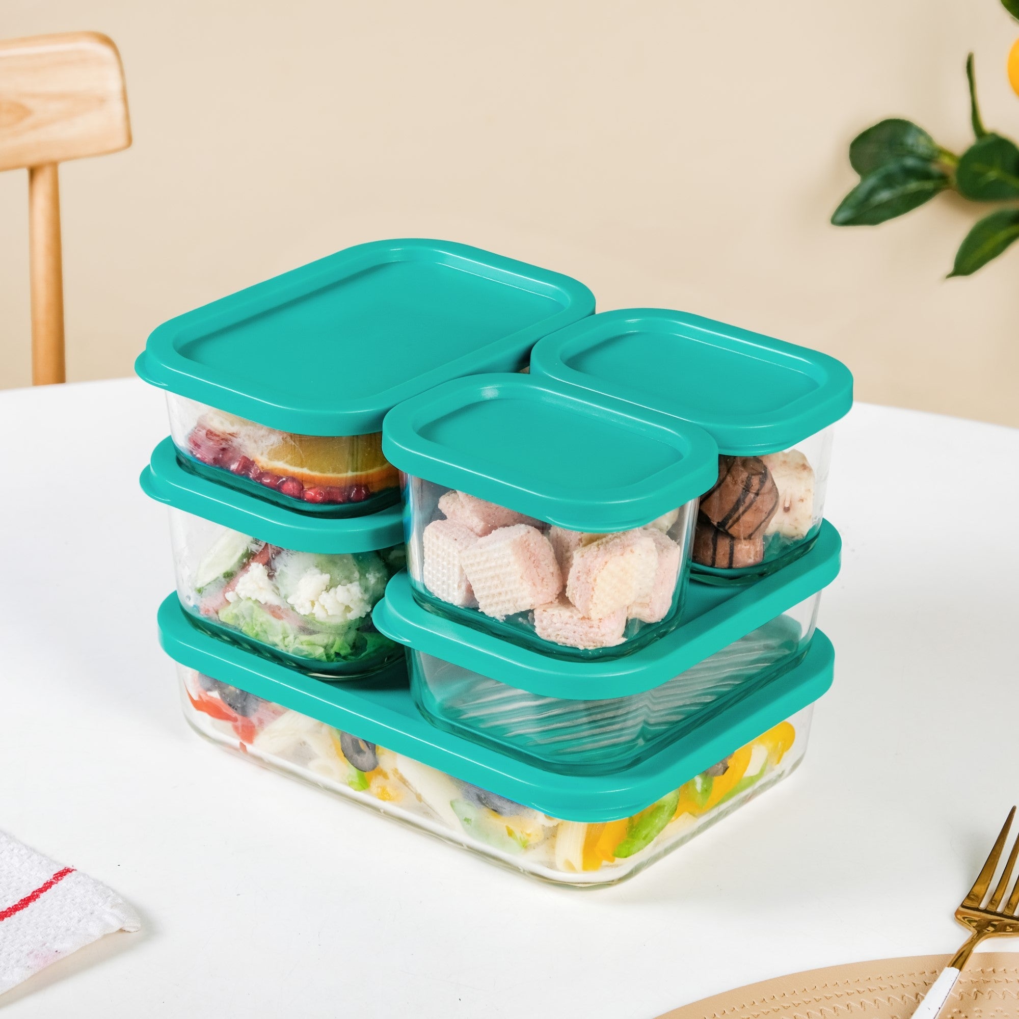 Groovo Airtight Containers For Food Storage Set Of 6