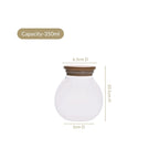 Round Airtight Glass Container Set Of 2 350ml