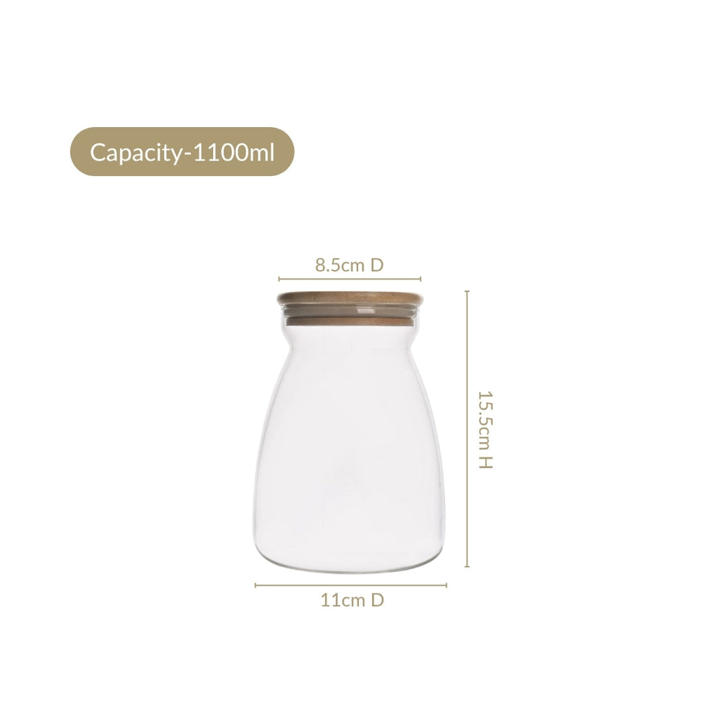 Airtight Jar Set Of 2 For Dry Fruit Big 1100ml