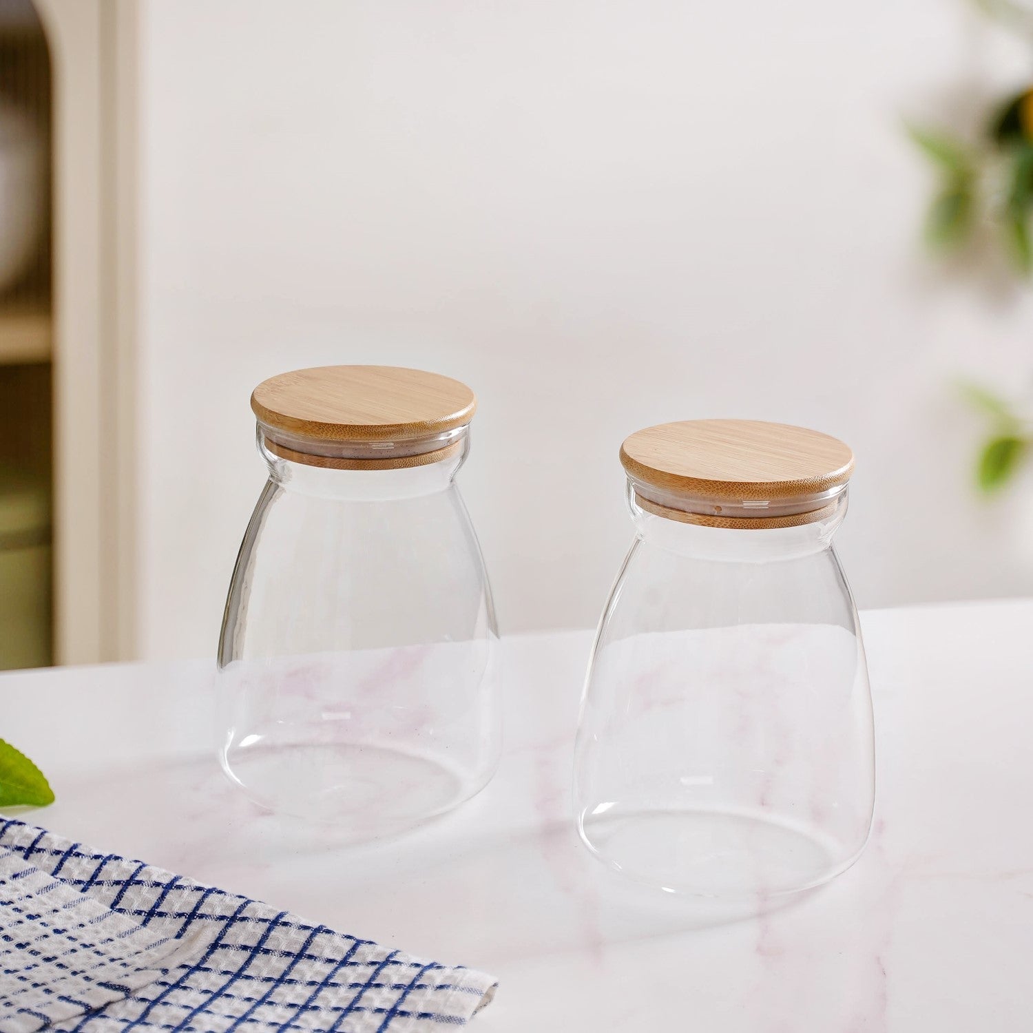 Airtight Jar Set Of 2 For Dry Fruit Big 1100ml