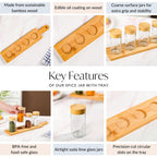 Airtight Seasoning Jars Set Of 4 With Tray