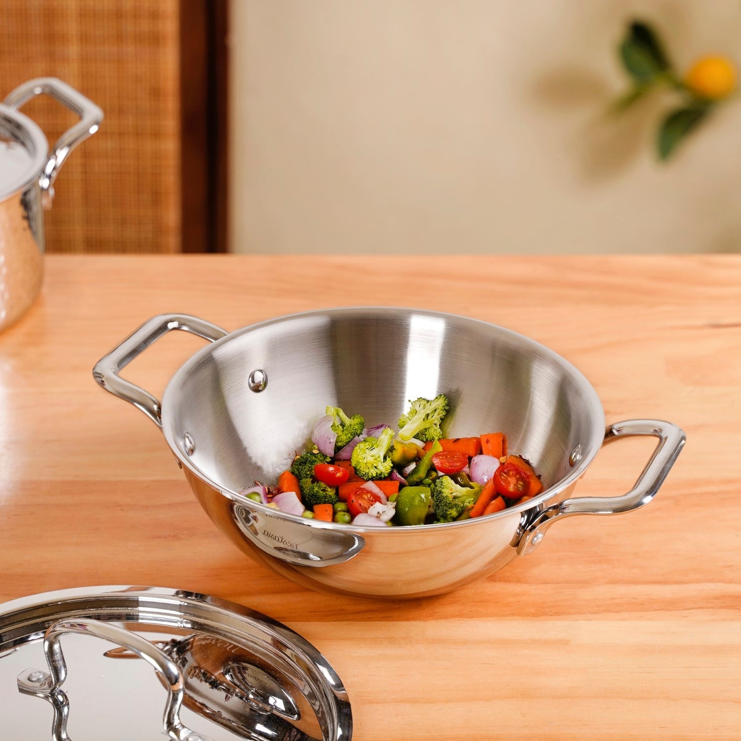 Kadai With Lid Tri Ply Stainless Steel 2250ml