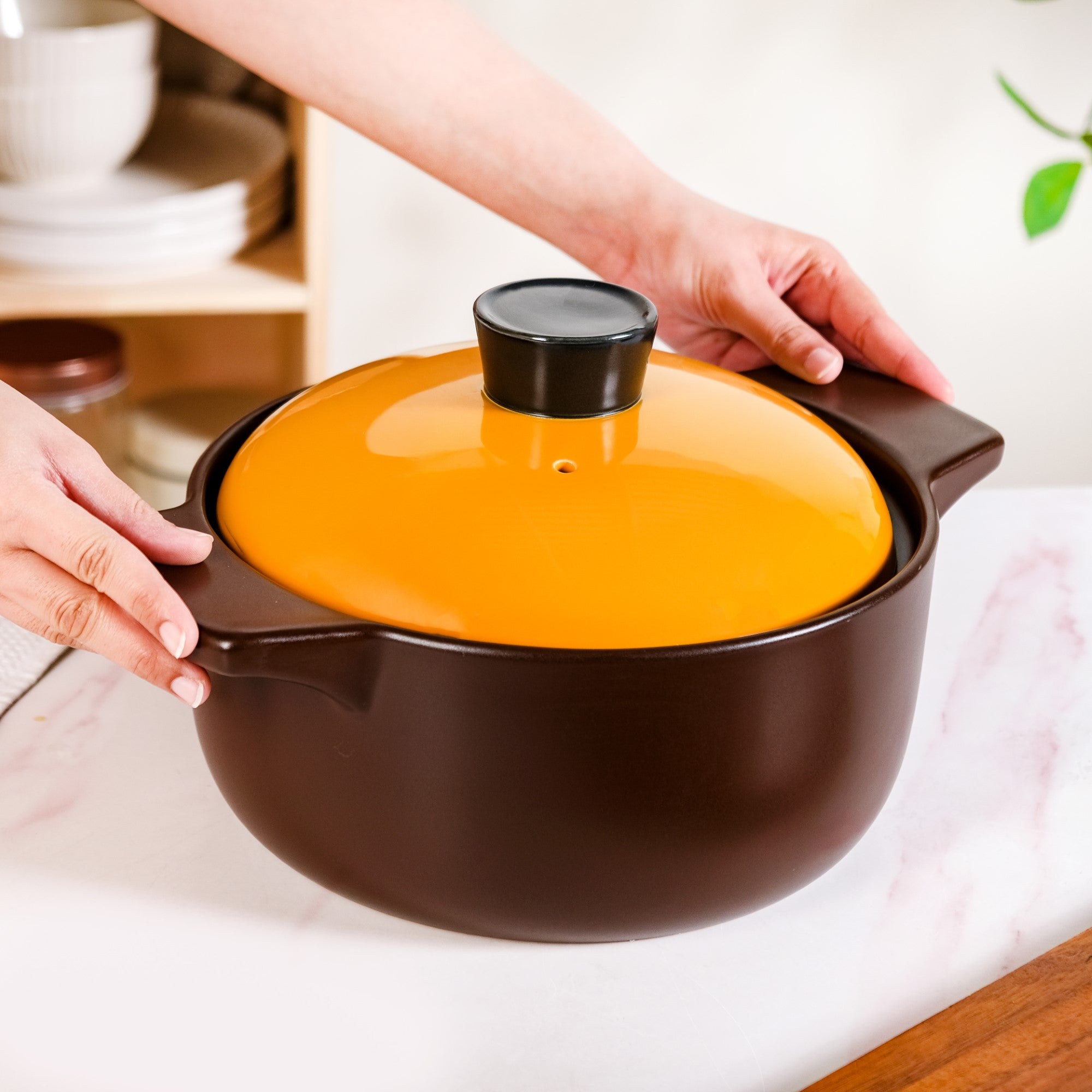 Clementine Ceramic Cooking Pot 4000ml