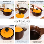 Clementine Ceramic Cooking Pot 4000ml