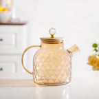 Amber Luxe Diamond Borosilicate Glass Jug 900ml