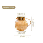 Amber Borosilicate Glass Pitcher 1300ml