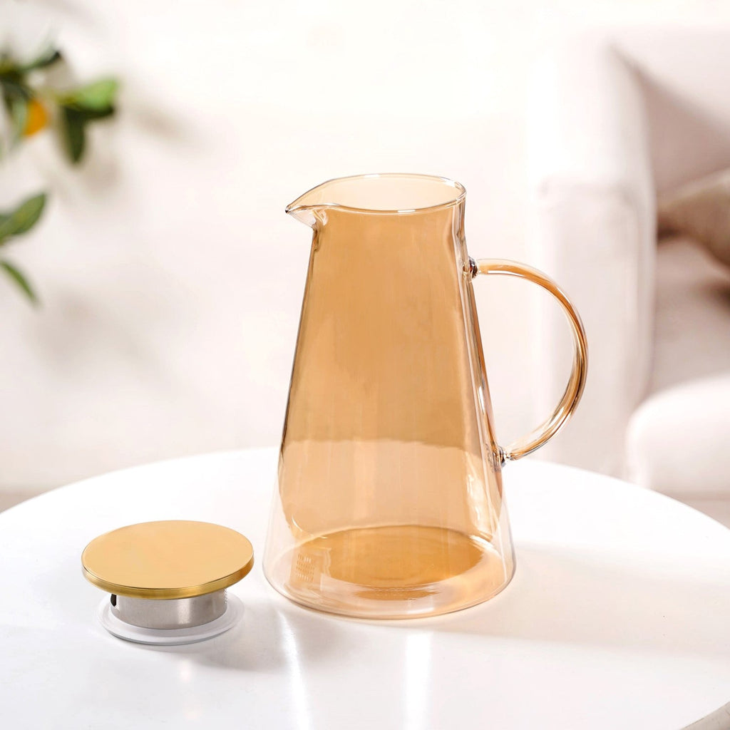 Amber Jug with Metal Lid 1800ml