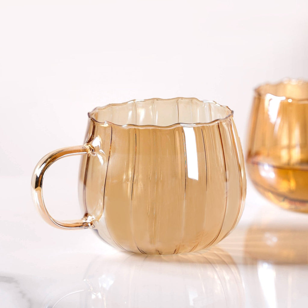 Amber Pumpkin Tea Cup Set Of 2 400ml
