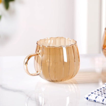 Amber Pumpkin Tea Cup Set Of 2 400ml