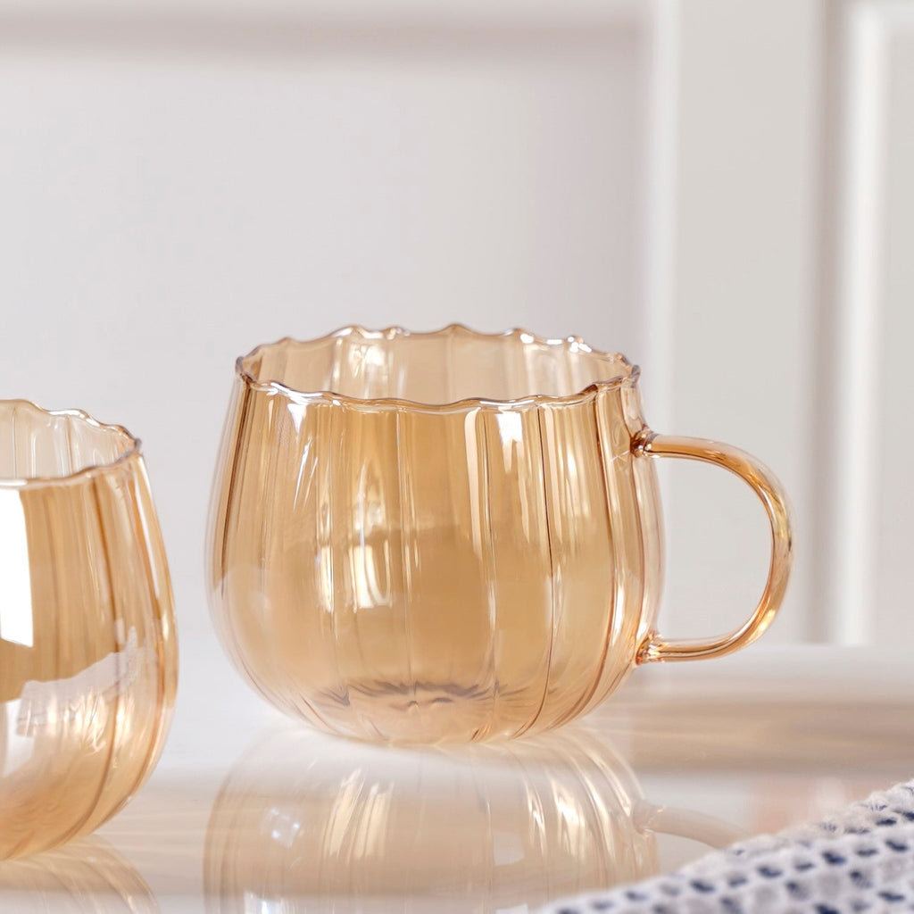Amber Pumpkin Tea Cup Set Of 2 400ml