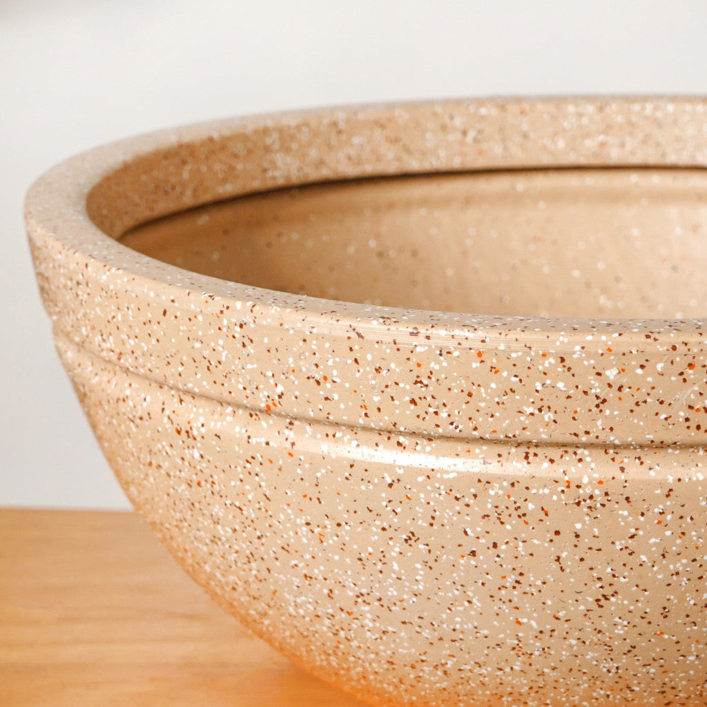 Planterra Beige Round Lotus Planter 15x9 Inch