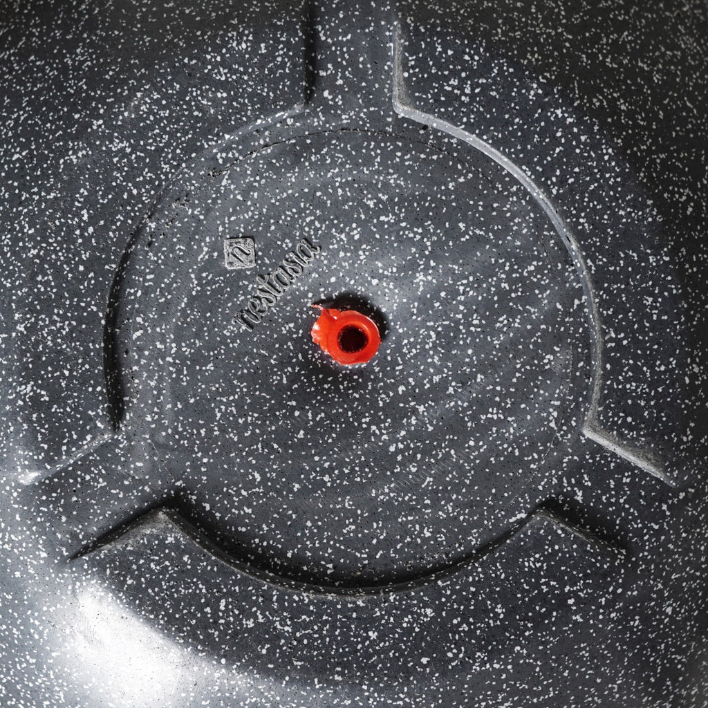 Planterra Granite Black Round Lotus Planter 15x7 Inch