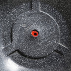 Planterra Granite Black Round Lotus Planter 15x7 Inch