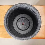 Planterra Grey Planter With Plate 10x9 Inch