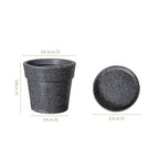 Planterra Grey Planter With Plate 10x9 Inch