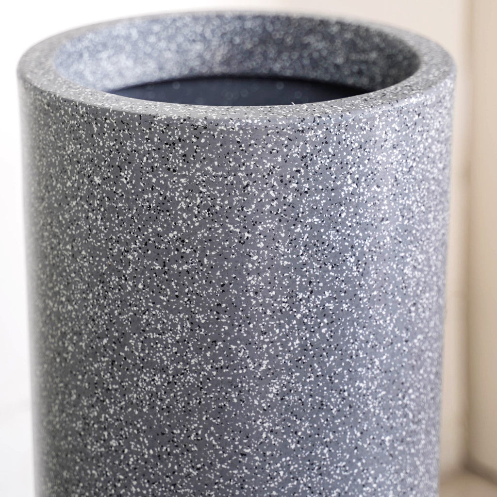 Planterra Grey Tall Cylindrical Planter 18x9 Inch