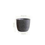 Planterra Large Charcoal Grey Planting Pot 15x14 Inch