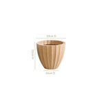Planterra Ribbed Beige Planting Pot 12x12 Inch