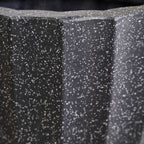 Planterra Ribbed Black Planting Pot 12x12 Inch