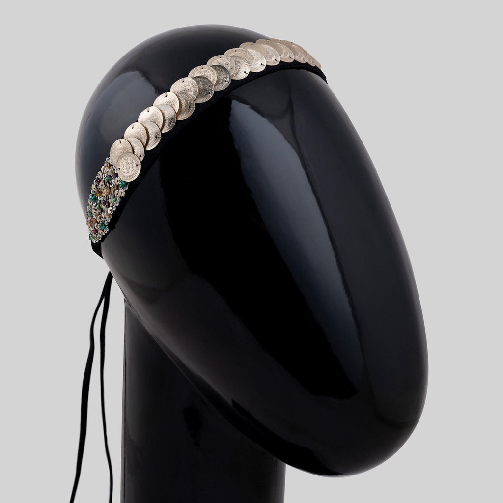 Antique Silver Embroidered Hairband